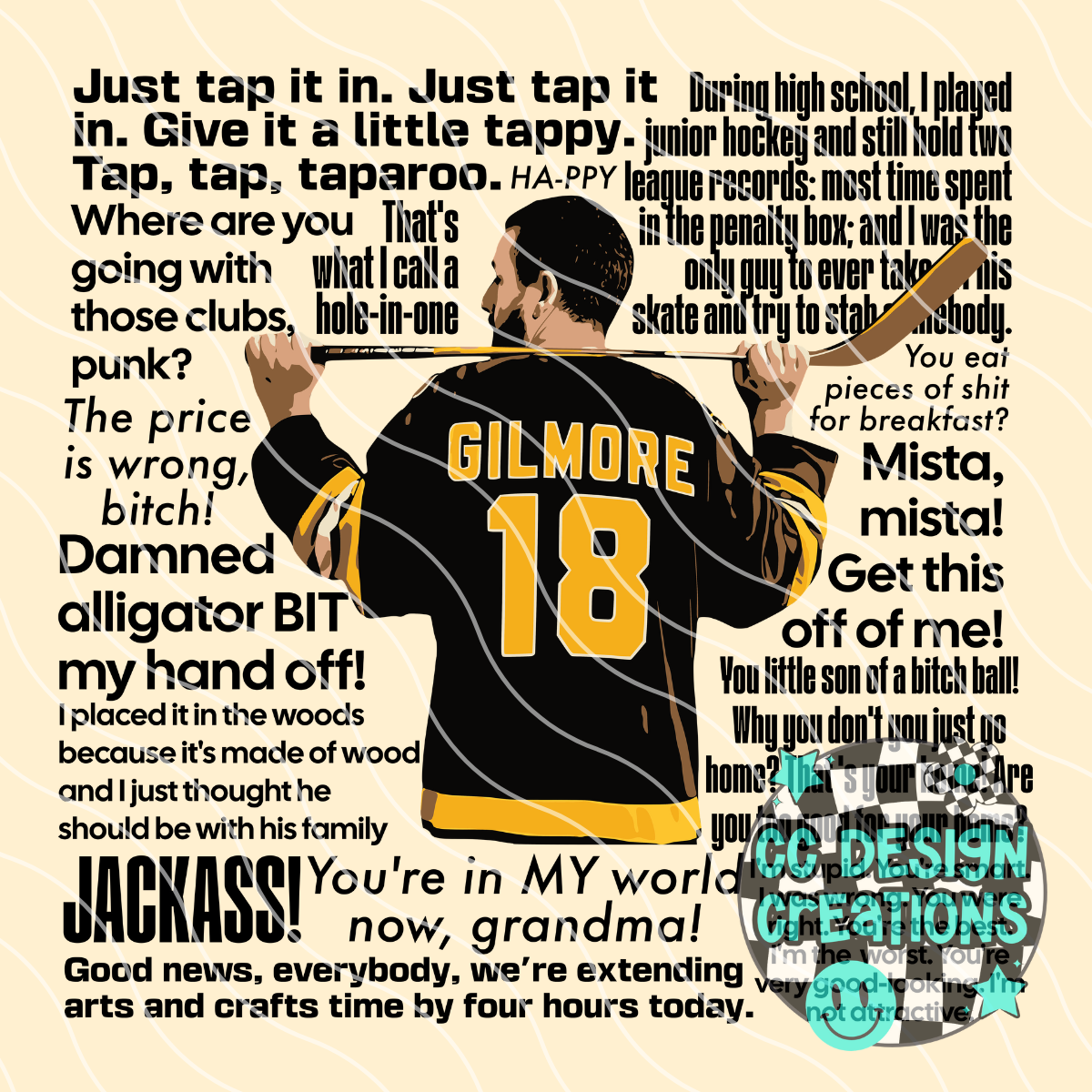 Happy Gilmore Collage PNG Digital Download