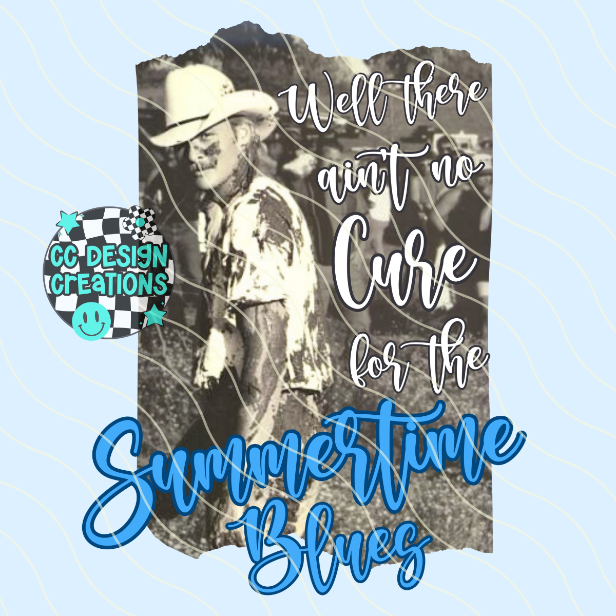 Summertime Blues PNG Digital Download