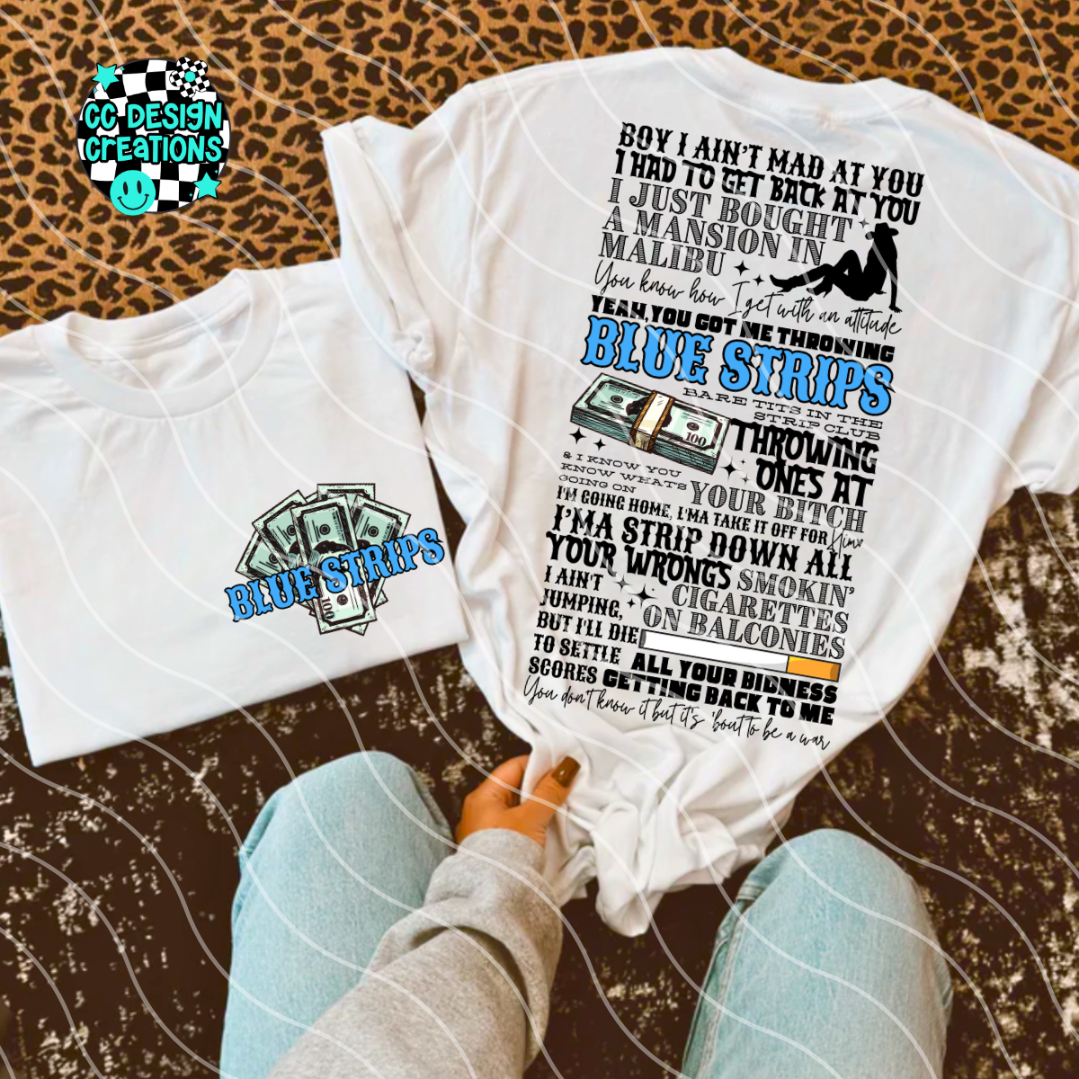 Jessie Murph Blue Strips PNG Digital Download
