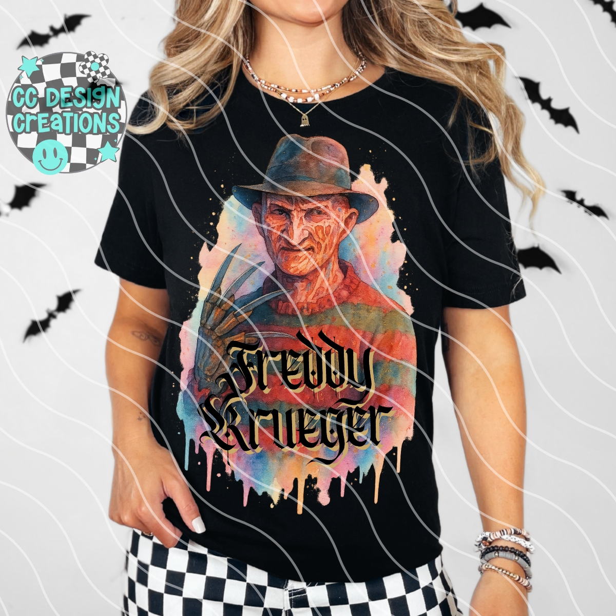 Freddy Horror Watercolor PNG Digital Download