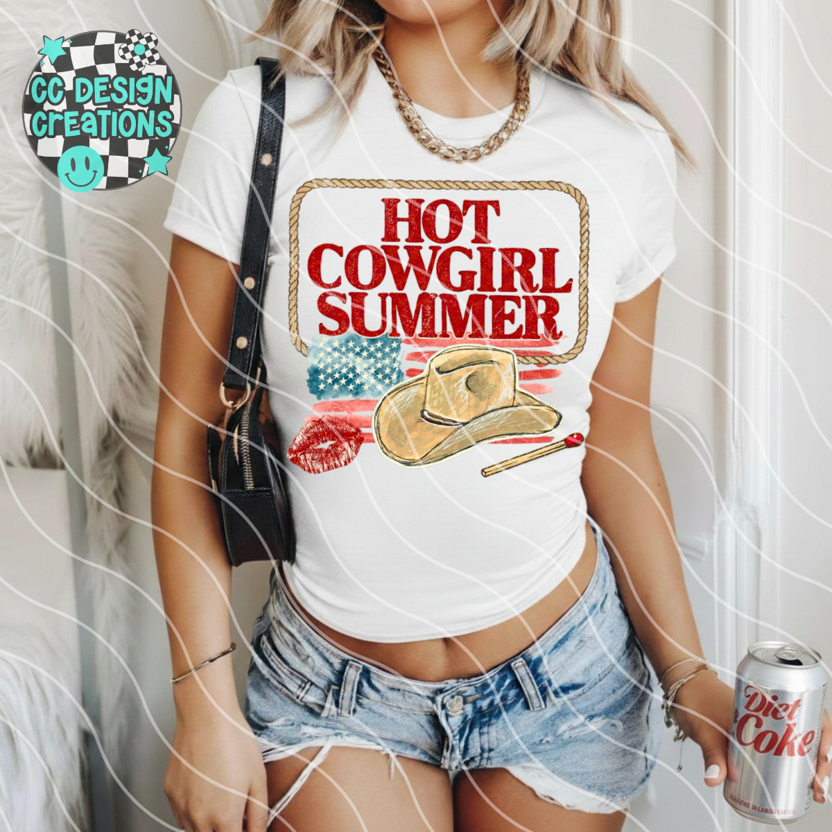 Hot Cowgirl Summer PNG Digital Download