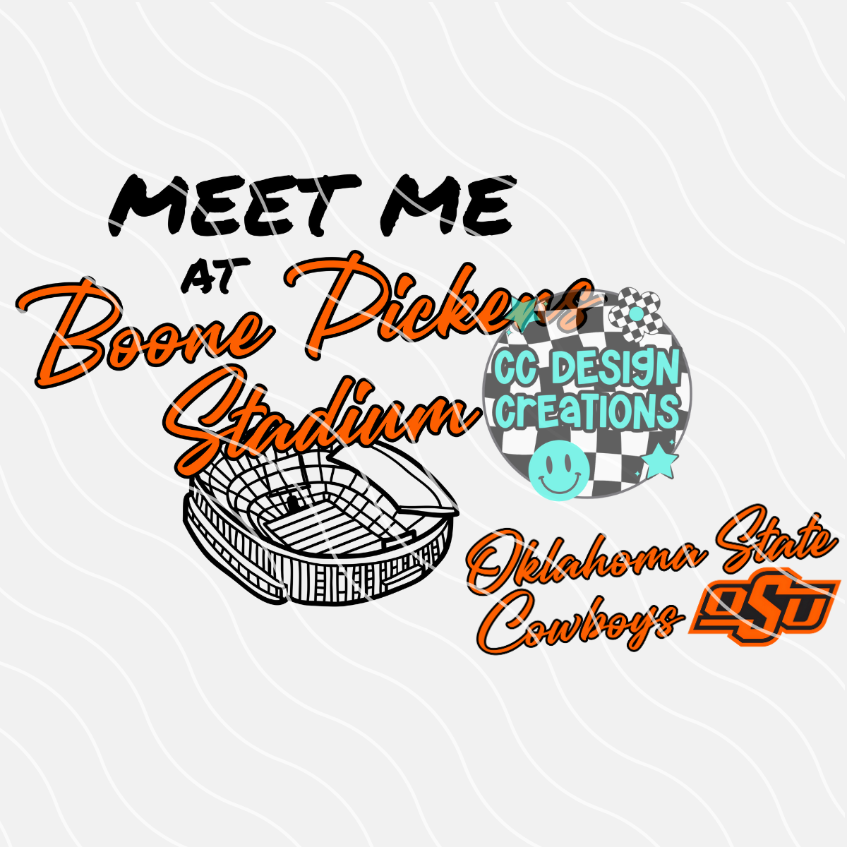 Meet Me At Boone Pickens Stadium Cowboys PNG Digital Download