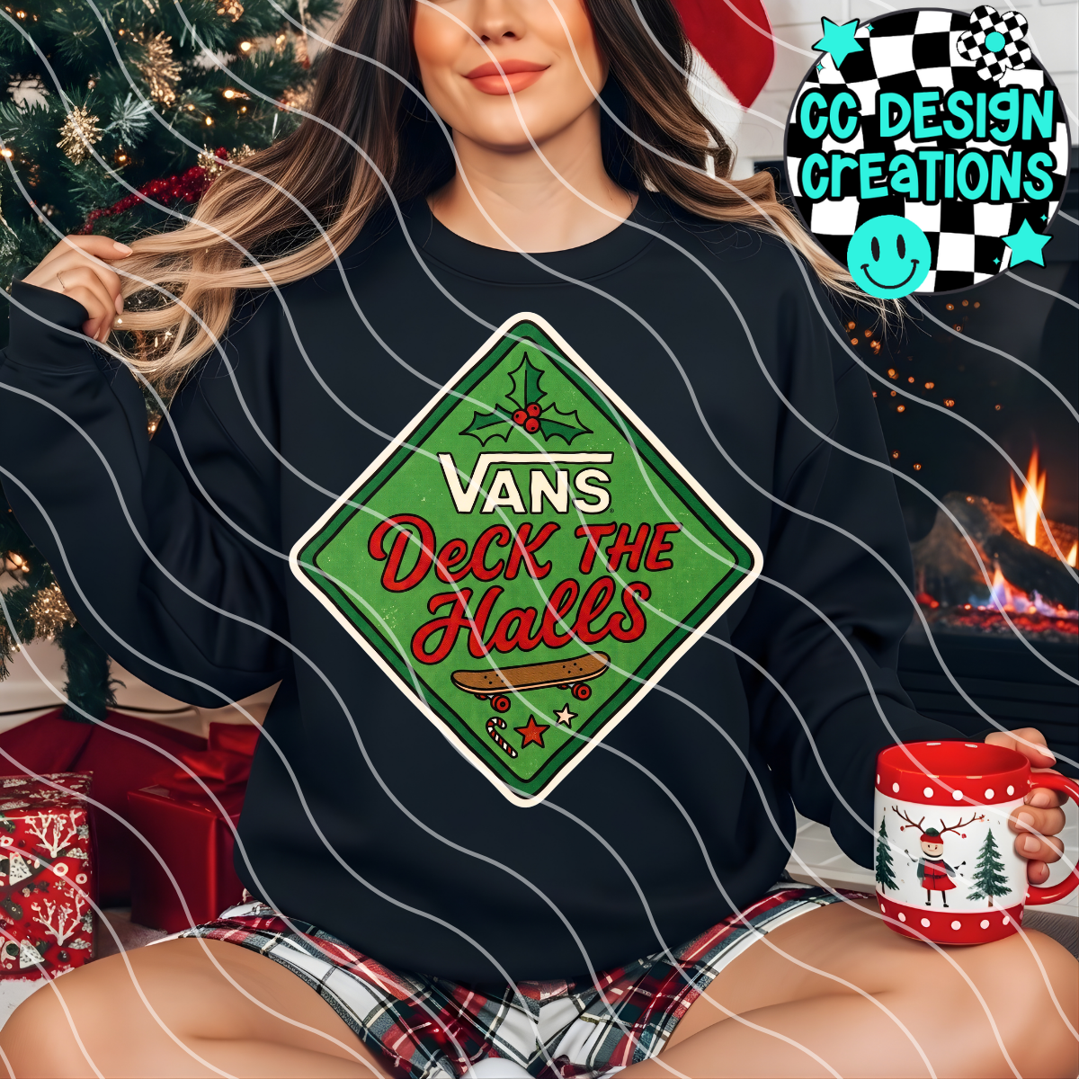 DECK THE HALLS PNG DIGITAL DOWNLOAD