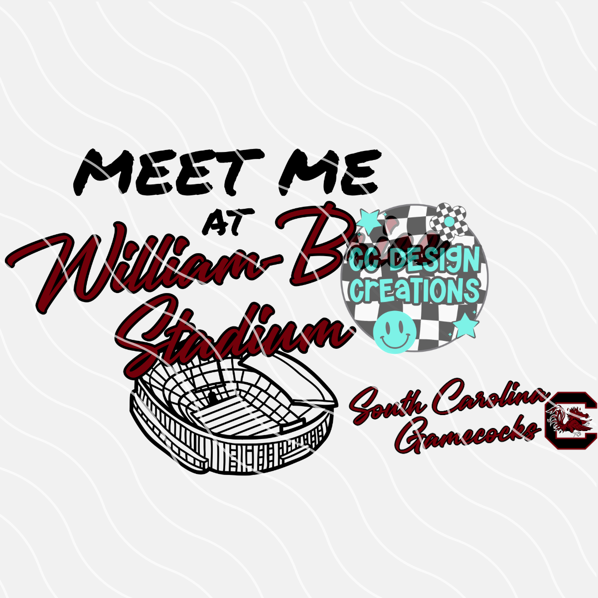Meet Me At William Brice Stadium Gamecocks PNG Digital Download
