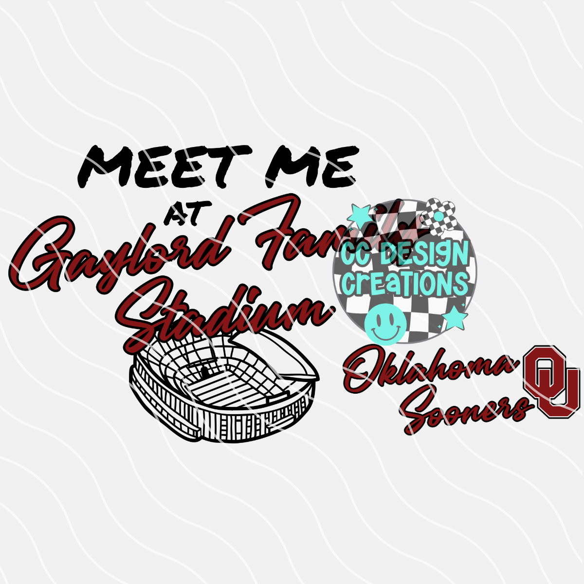 Meet Me At Gaylord Stadium Sooners PNG Digital Download