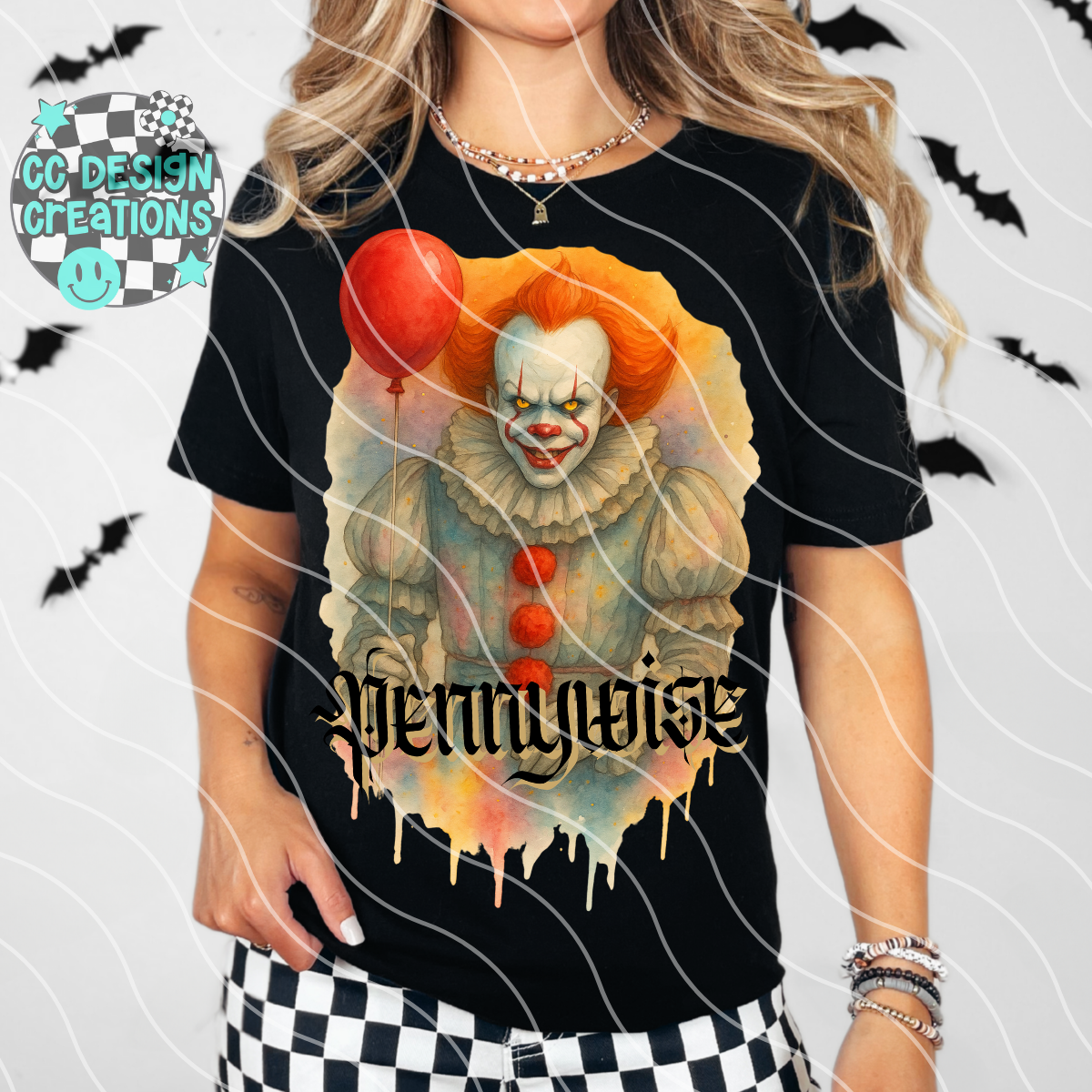 Penny wise Horror Watercolor PNG Digital Download