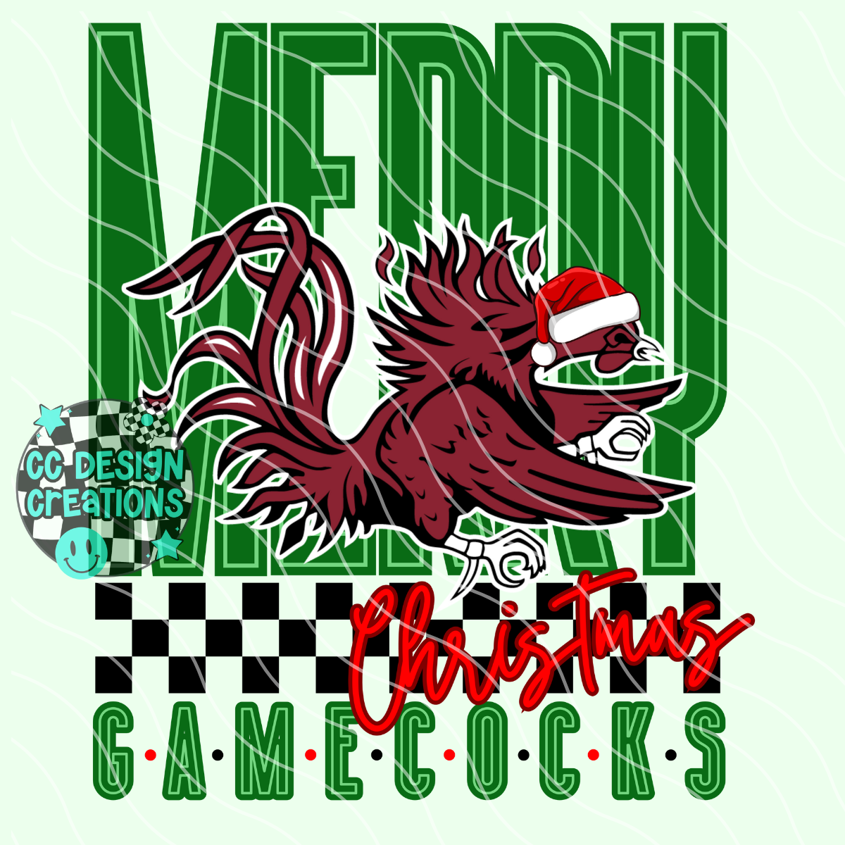 Christmas Gamecocks PNG Digital Download