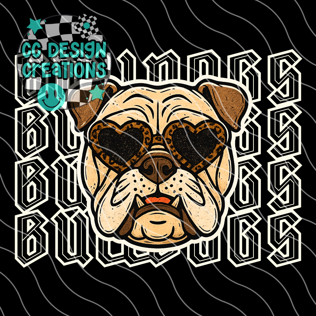 Bulldogs Preppy Grunge Mascot PNG Digital Download