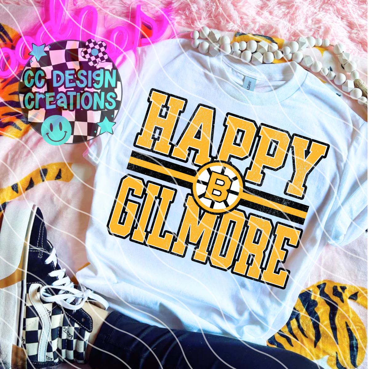 Happy Boston PNG Digital Download (2 FILES/DISTRESSED INCLUDED)
