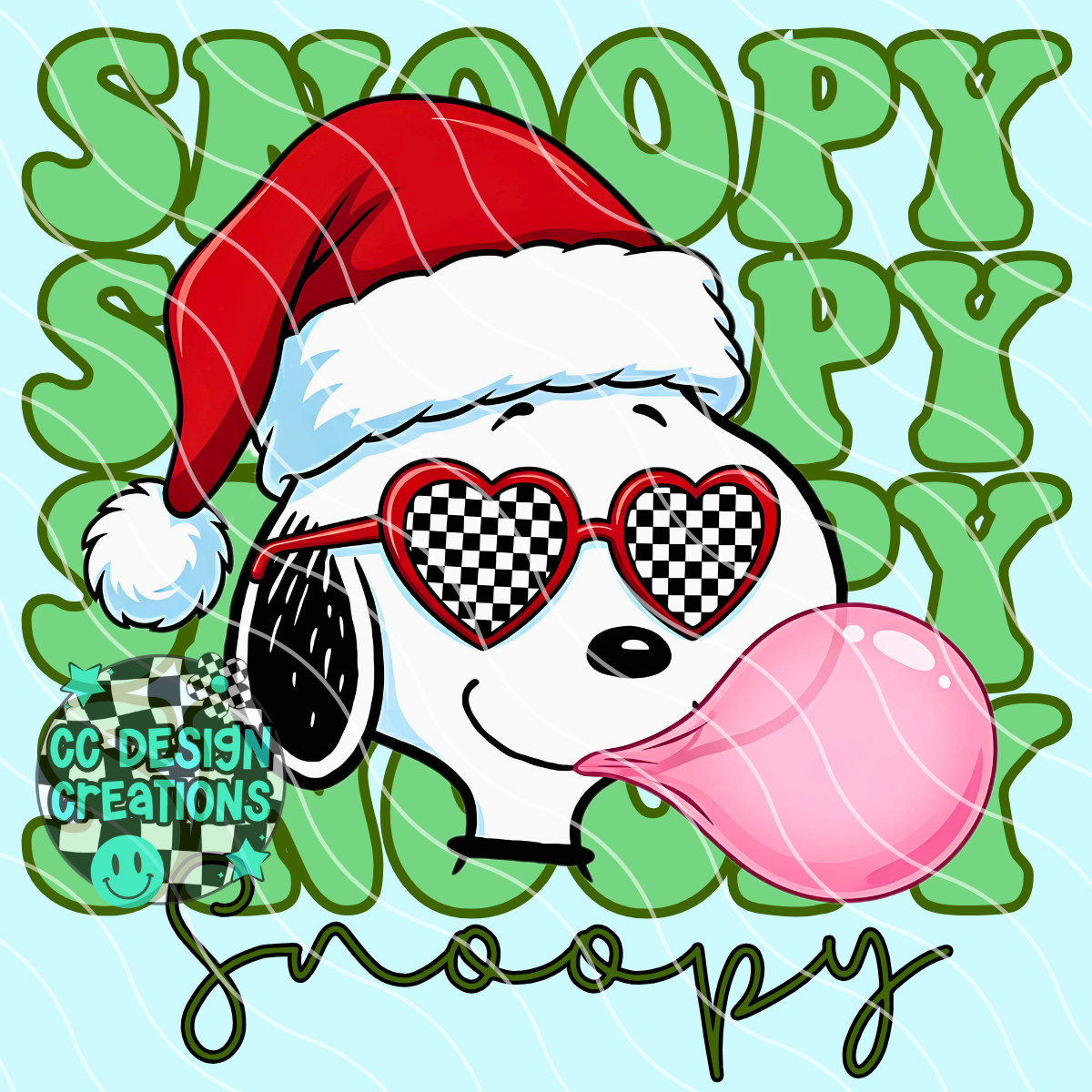 Retro Christmas Snoop PNG Digital Download