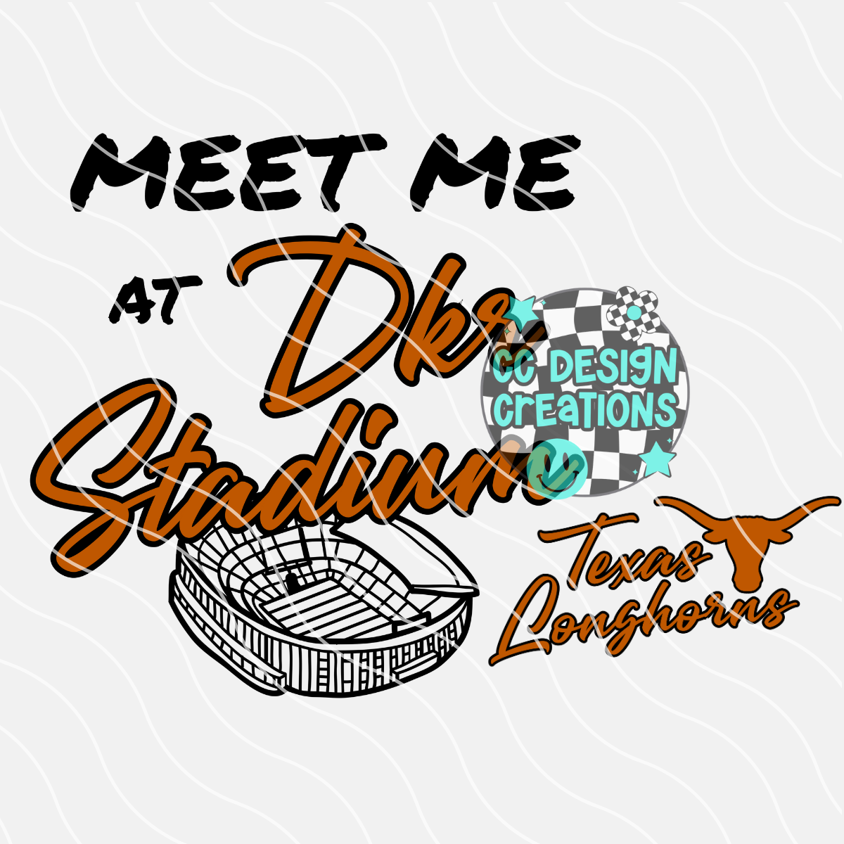 Meet Me At DKR Stadium Horns PNG Digital Download