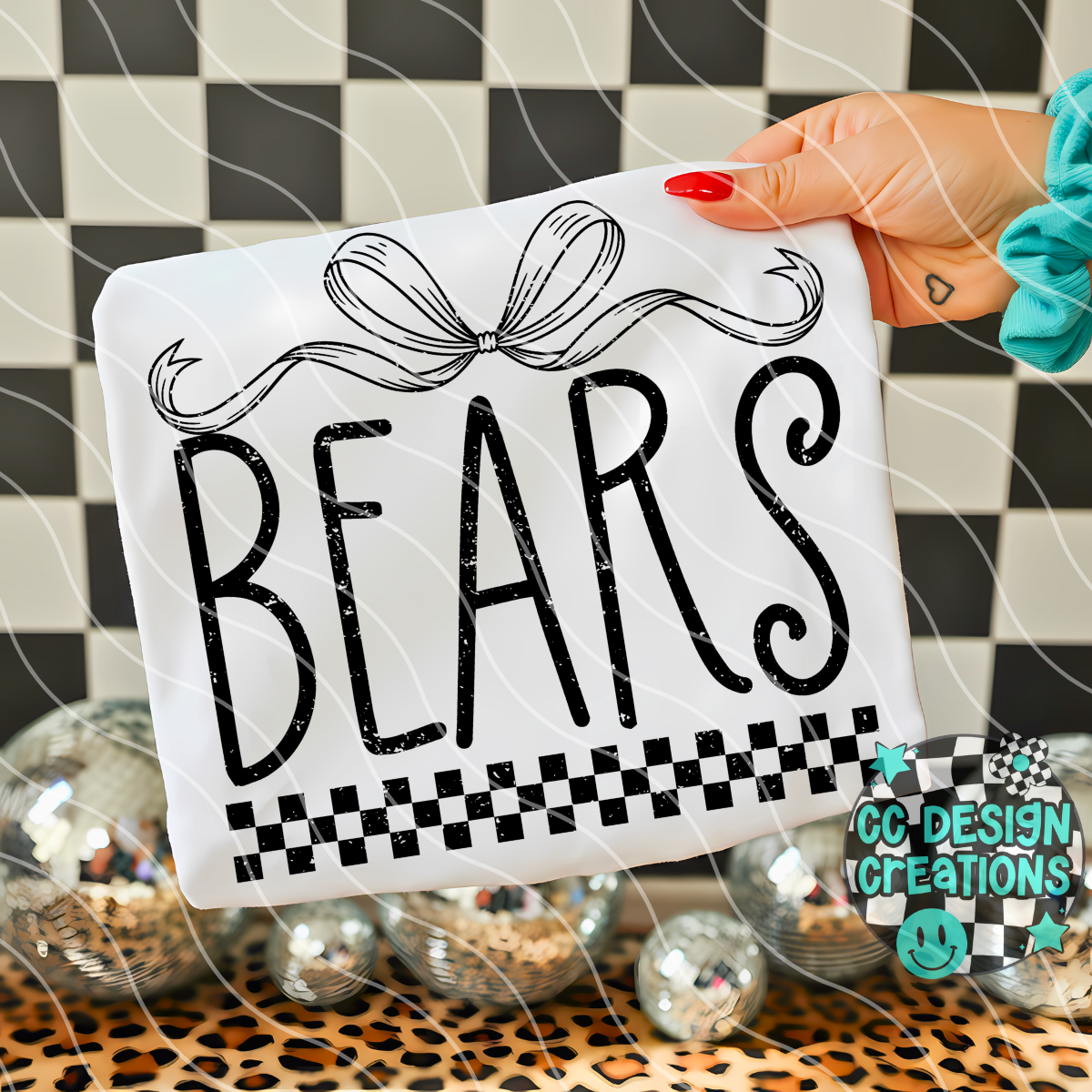 Bears Distressed Mascot PNG Digital Download