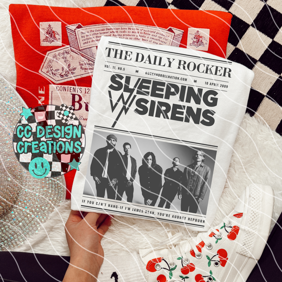 Rock N Roll Newspaper Sleeping With Sire ns PNG Digital Download