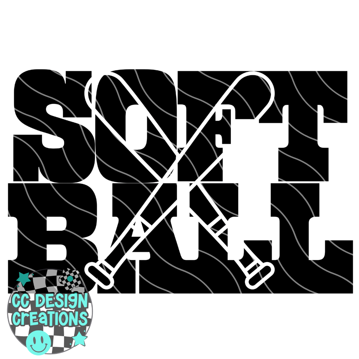 Softball See Through PNG Digital Download
