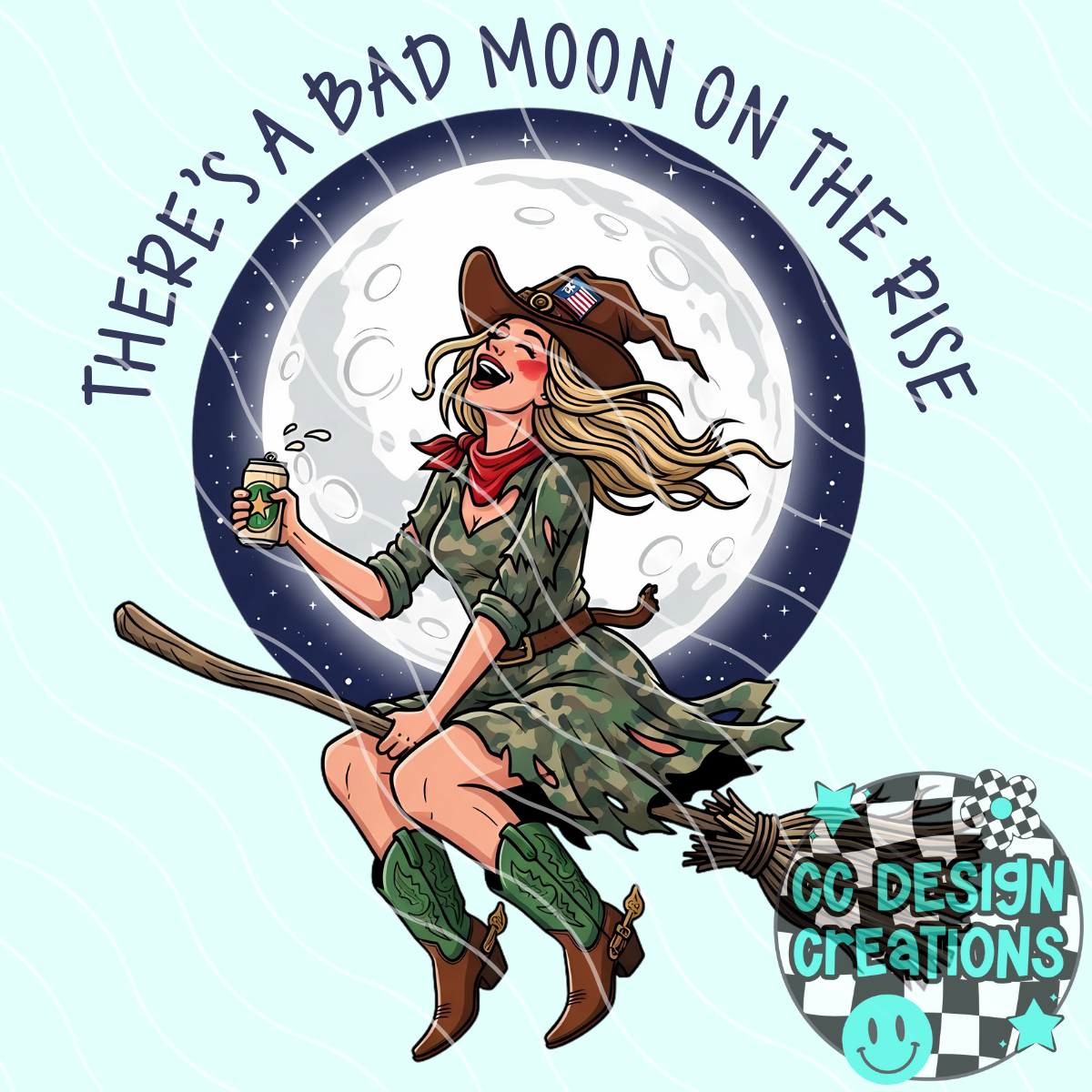 Bad Moon On The Rise PNG Digital Download