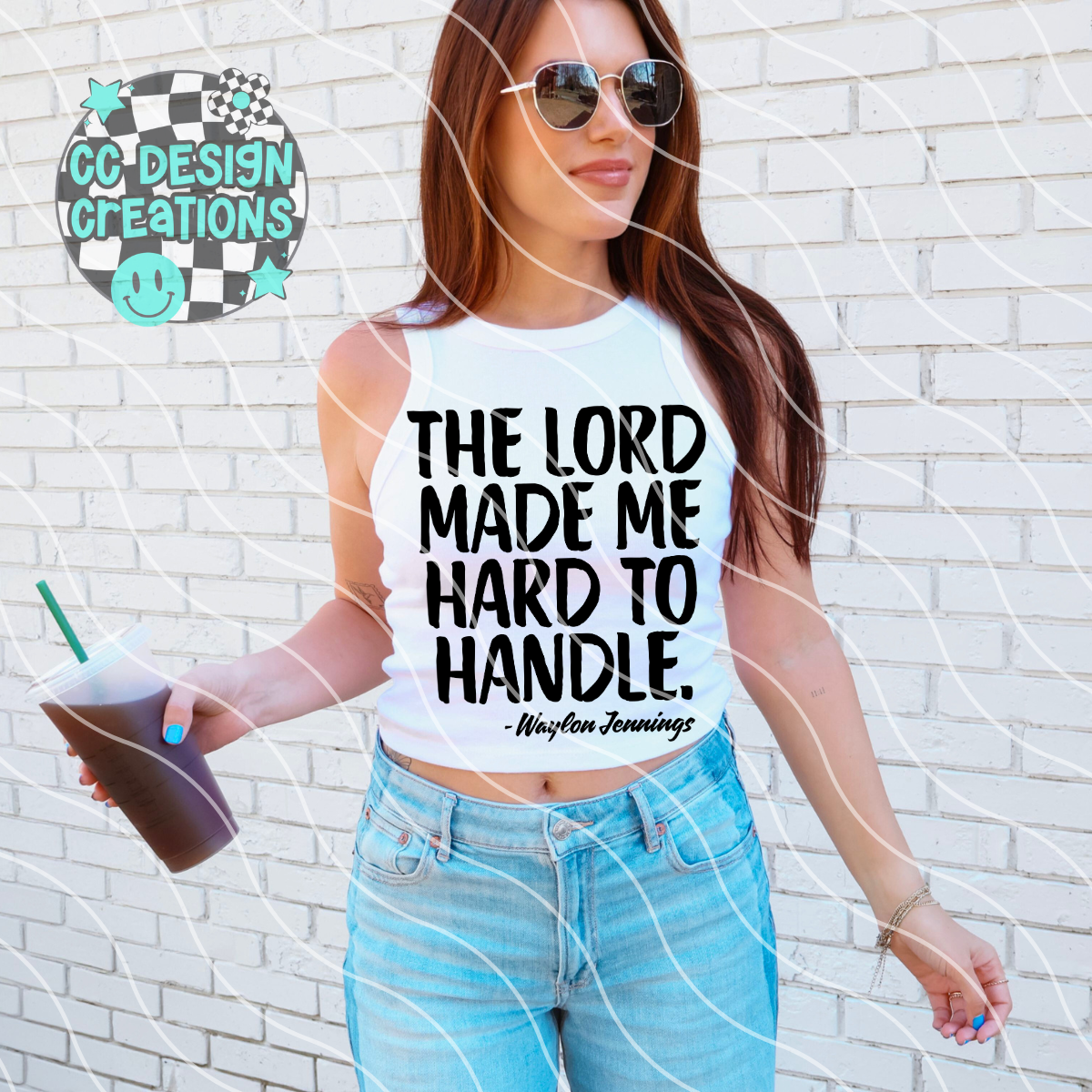 The Lord Made Me Hard To Handle PNG Digital Download (Black & White)