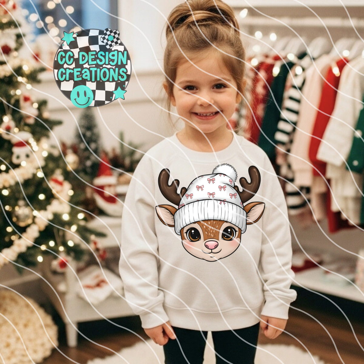 Reindeer Girl PNG Digital Download