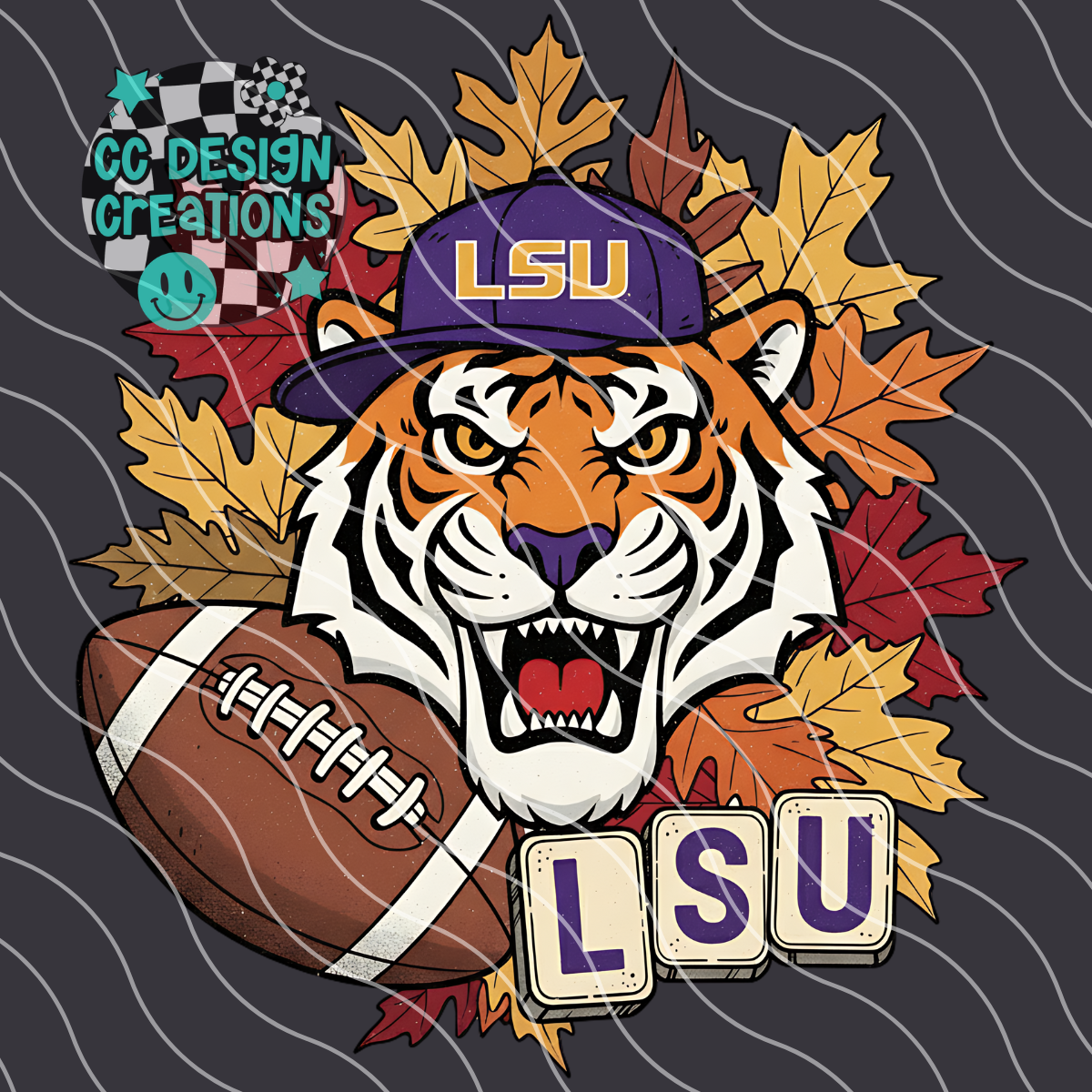 Louisiana Fall Football PNG Digital Download