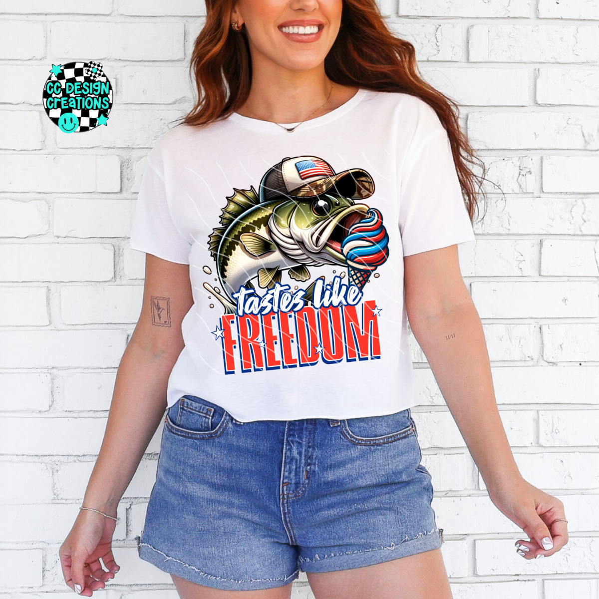 Tastes Like Freedom Fishy PNG Digital Download