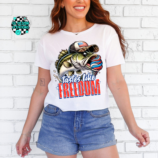 Tastes Like Freedom Fishy PNG Digital Download