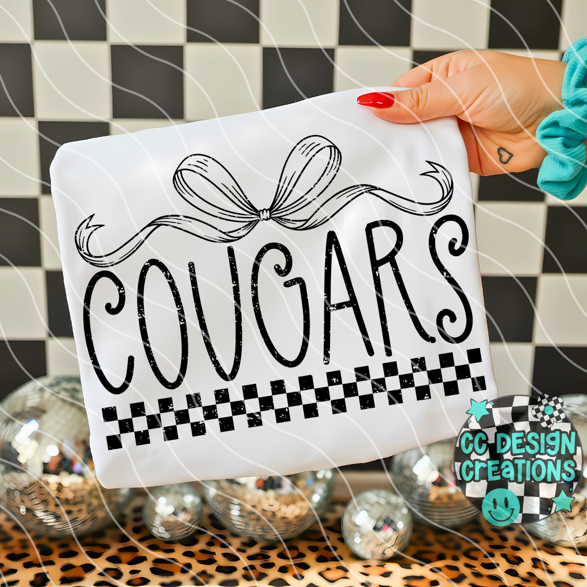 Cougars Distressed Mascot PNG Digital Download