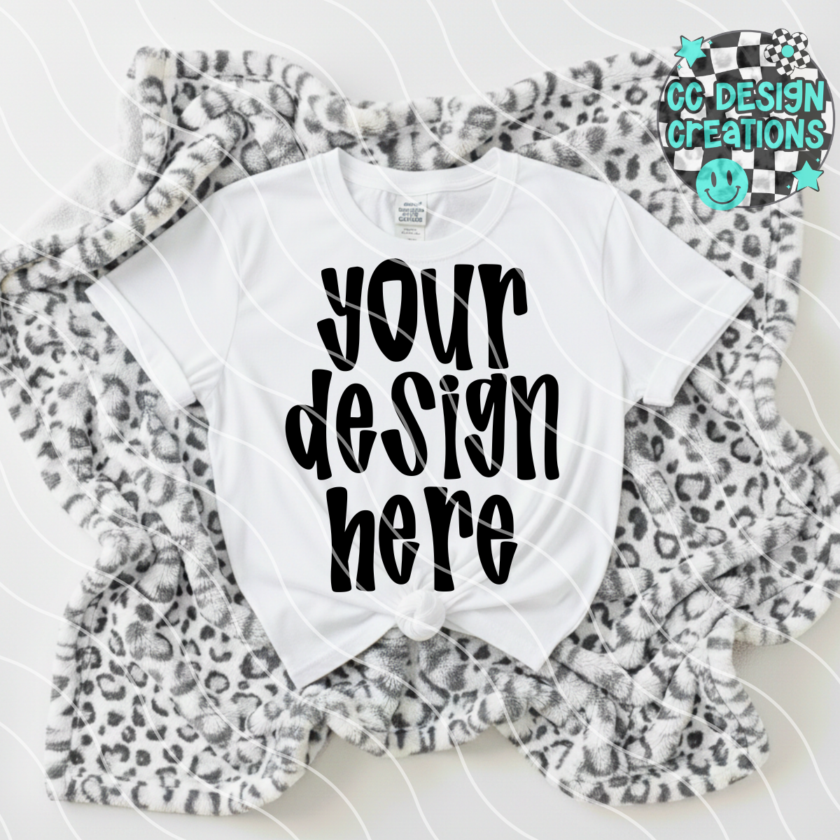 White Tee Leopard MOCK