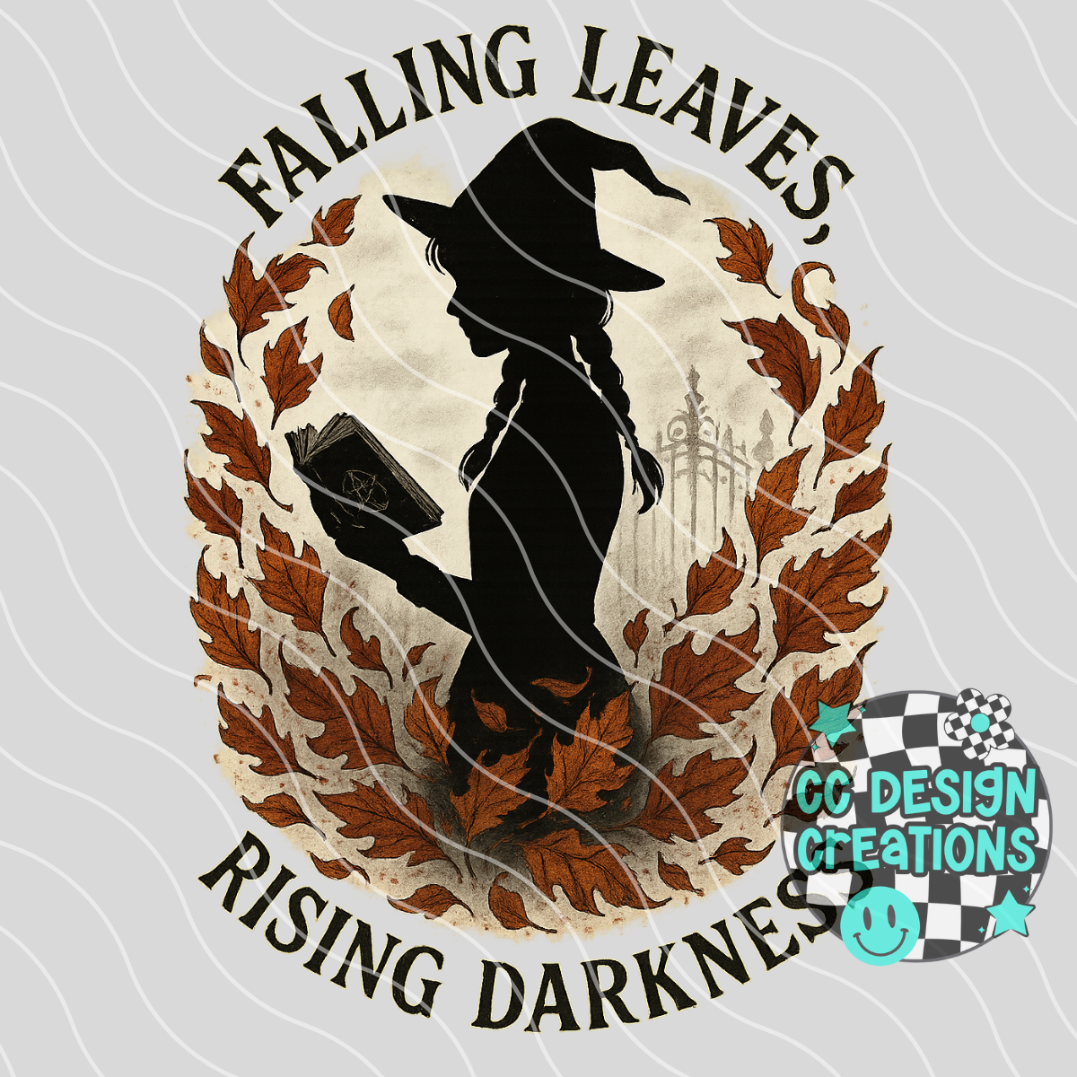 Falling Leaves Rising Darkness PNG Digital Download