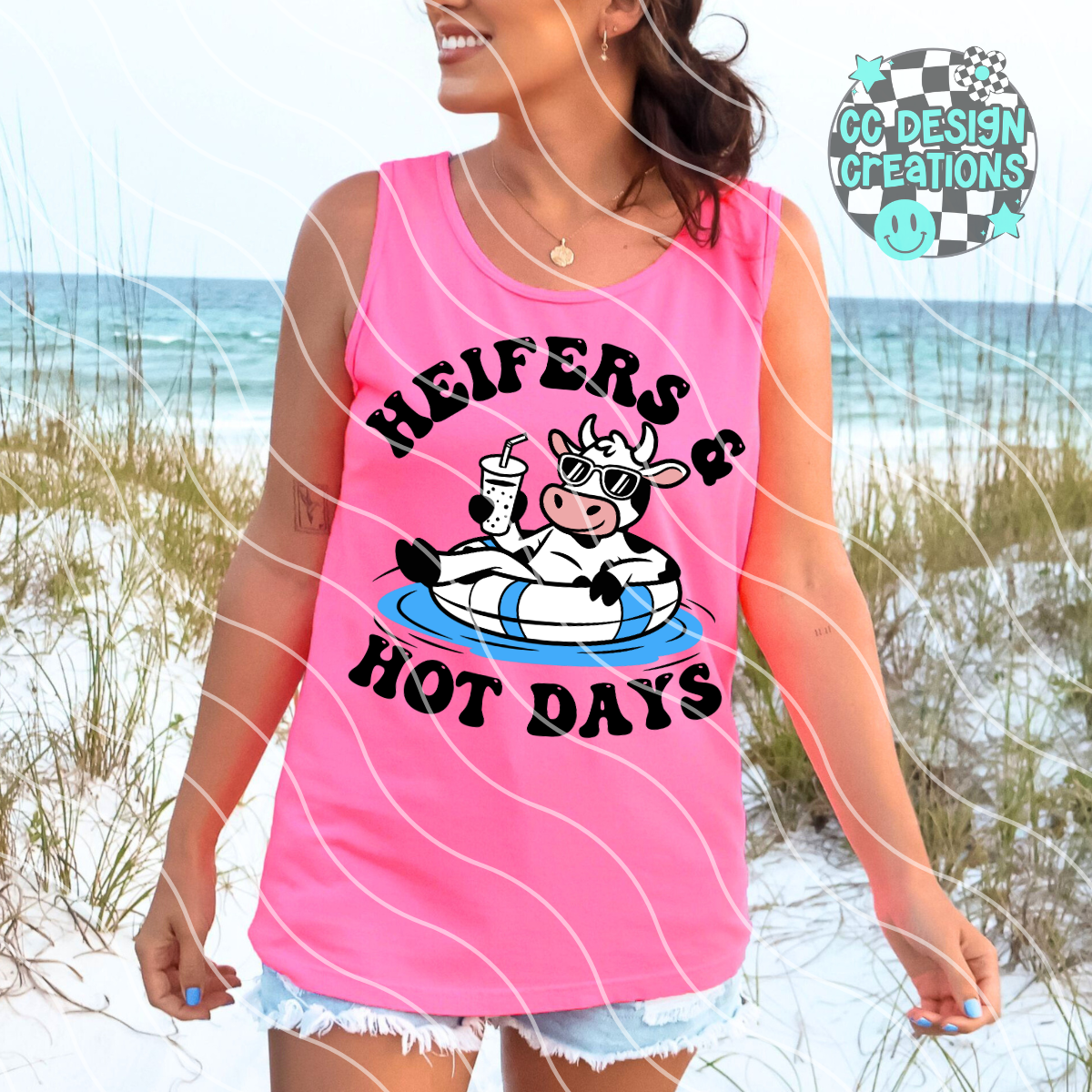 Heifers & Hot Days PNG Digital Download