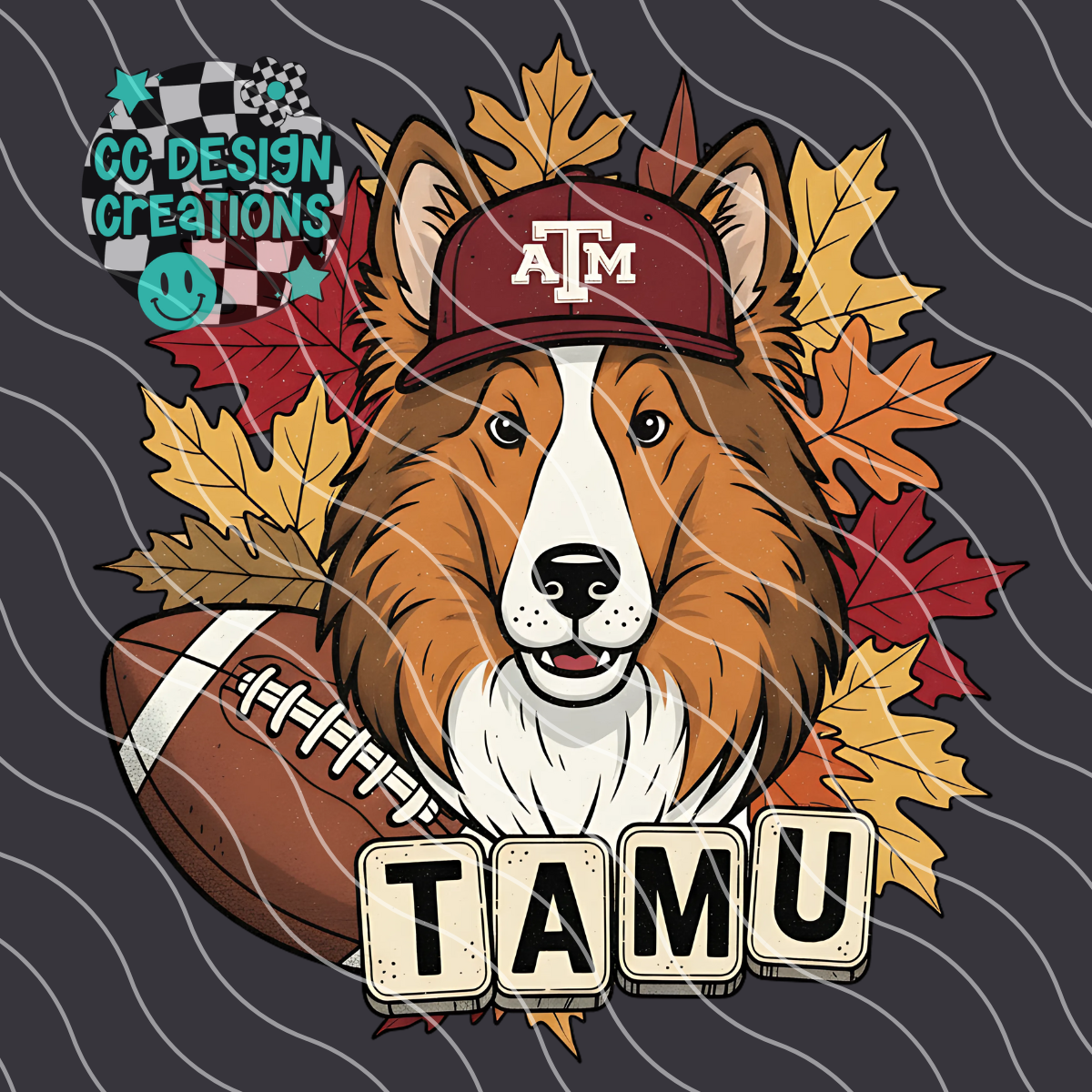 Texas A & M Fall Football PNG Digital Download