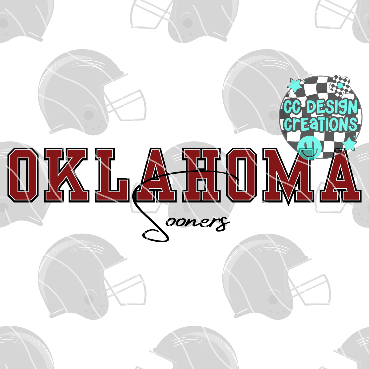 Oklahoma Jumbo Football PNG Digital Download