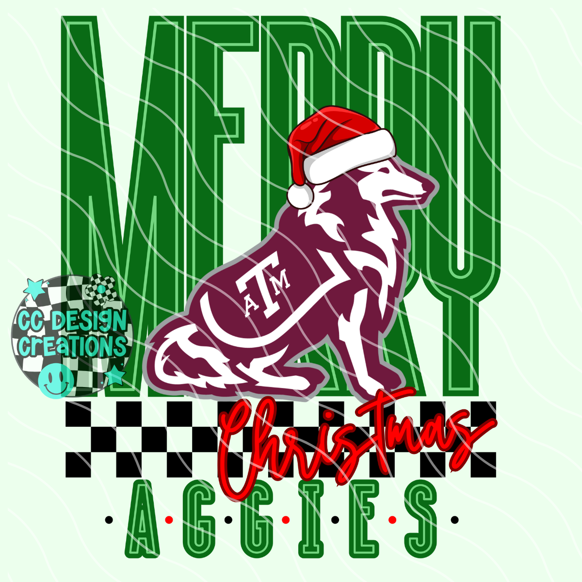 Christmas Aggies PNG Digital Download
