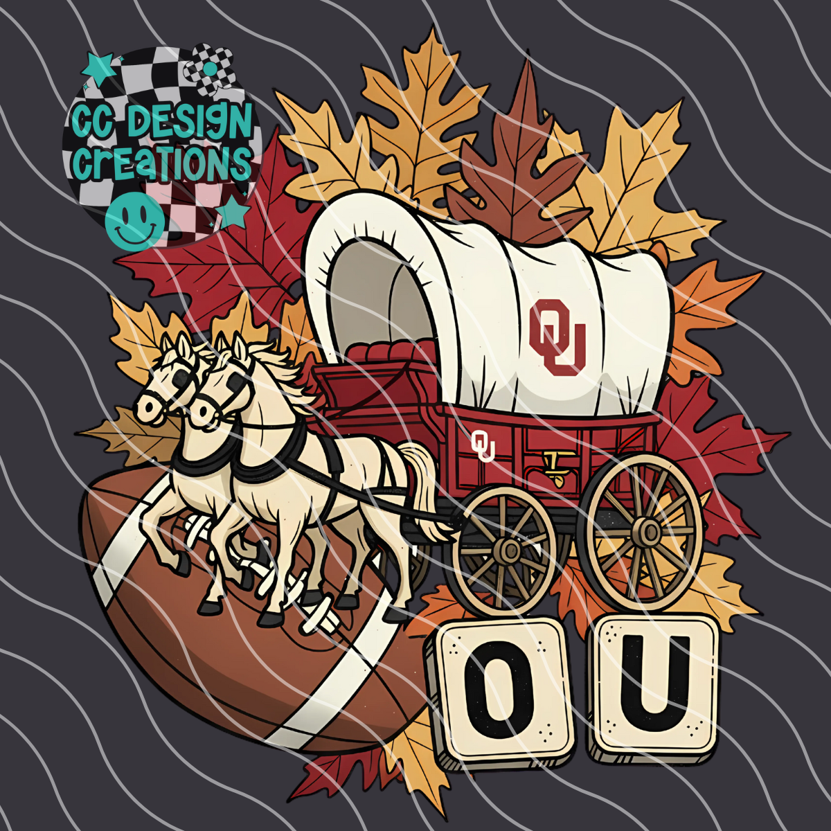 Oklahoma Fall Football PNG Digital Download