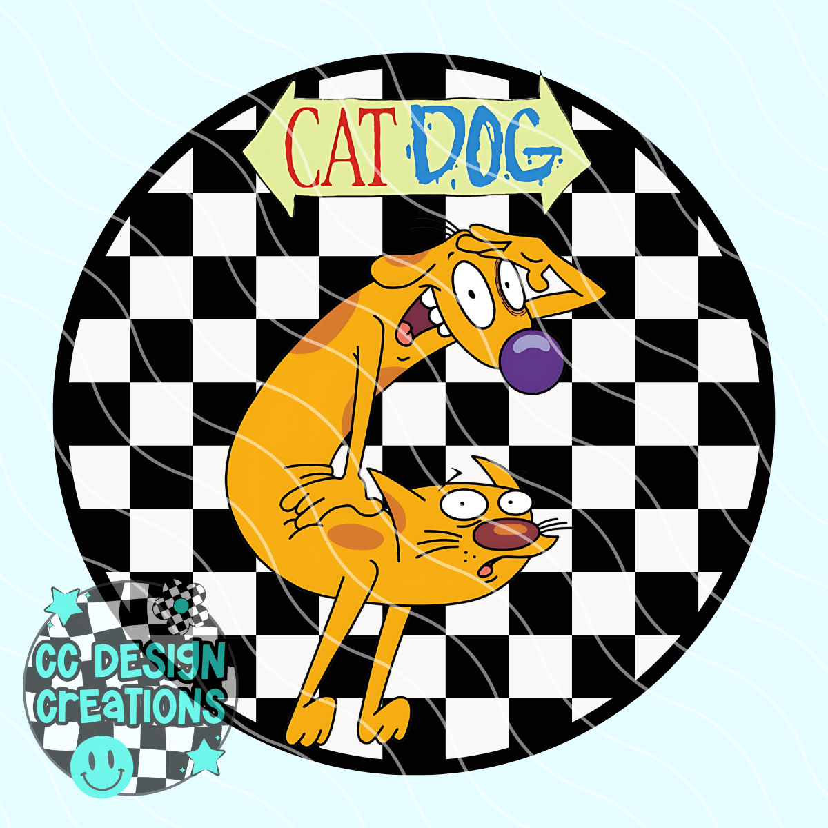 Cat Dog Retro Cartoon PNG Digital Download