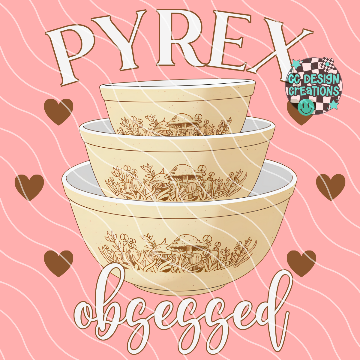 Pyrex Brown PNG Digital Download