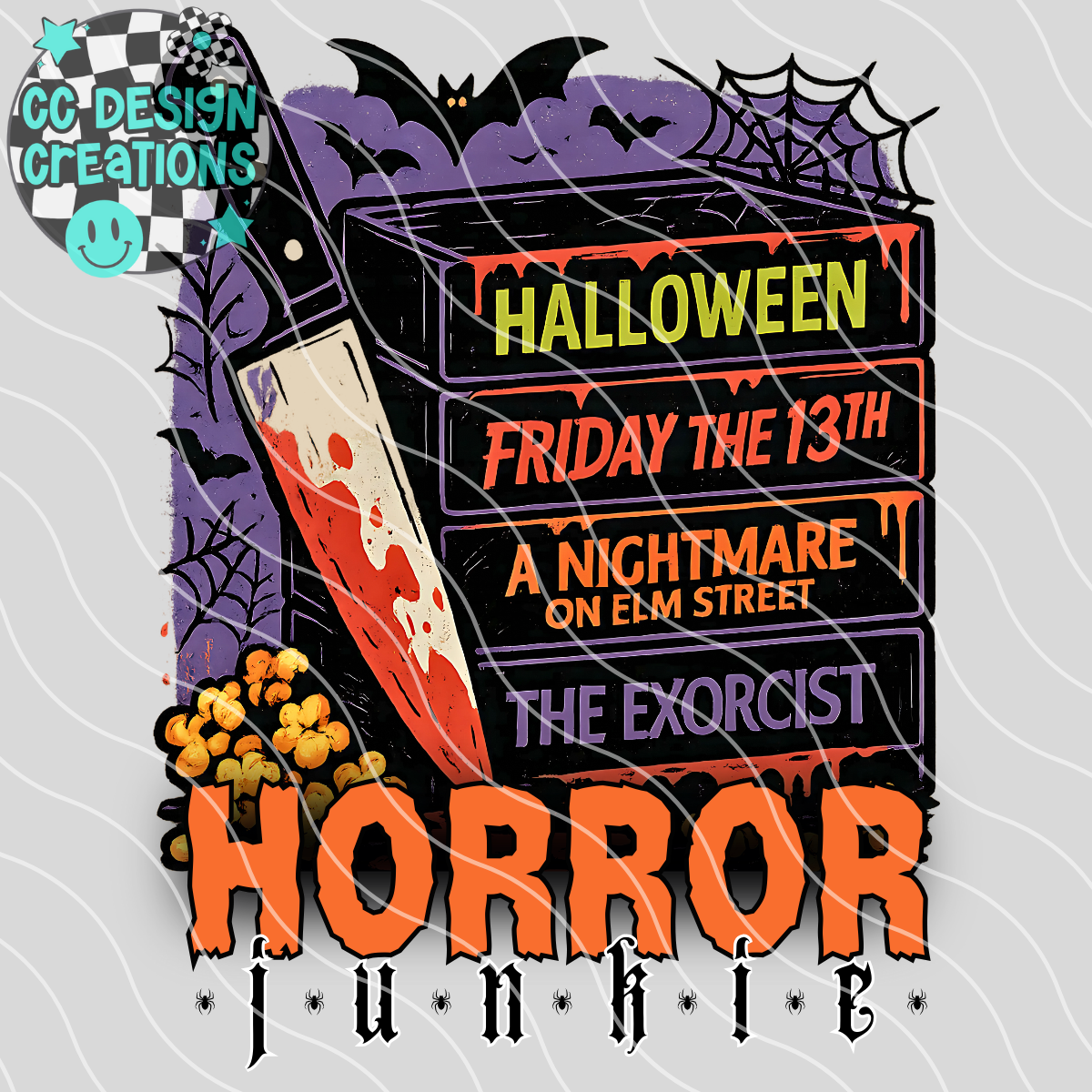 Horror Junkie PNG Digital Download