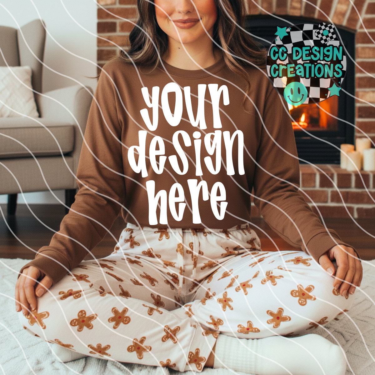 Brown Sweatshirt Christmas Mock