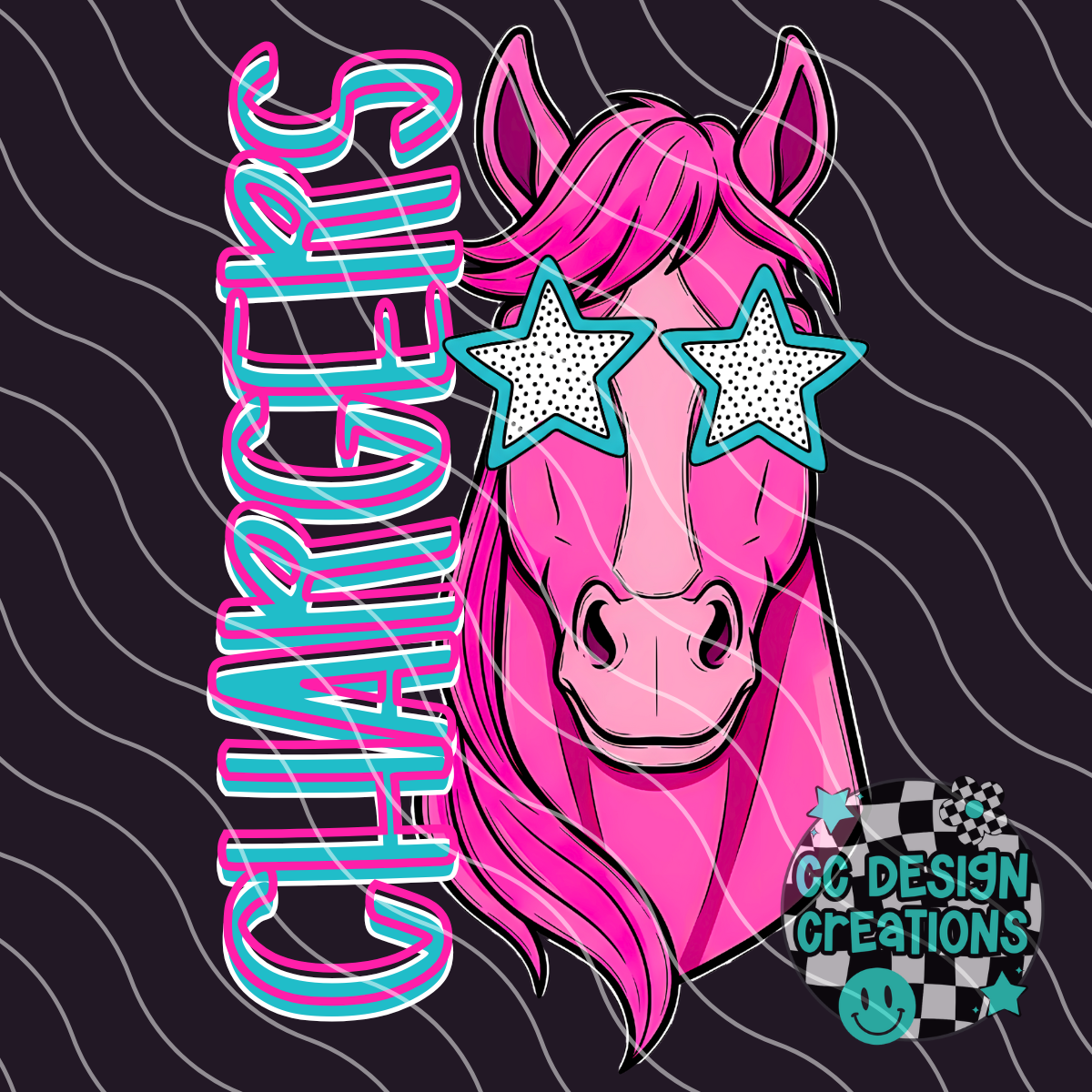 Chargers Preppy Mascot PNG Digital Download
