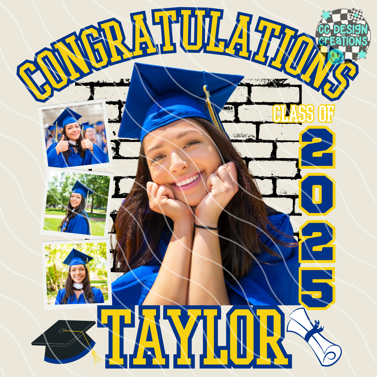 Congratulations 2025 Grad PNG Digital Download Template