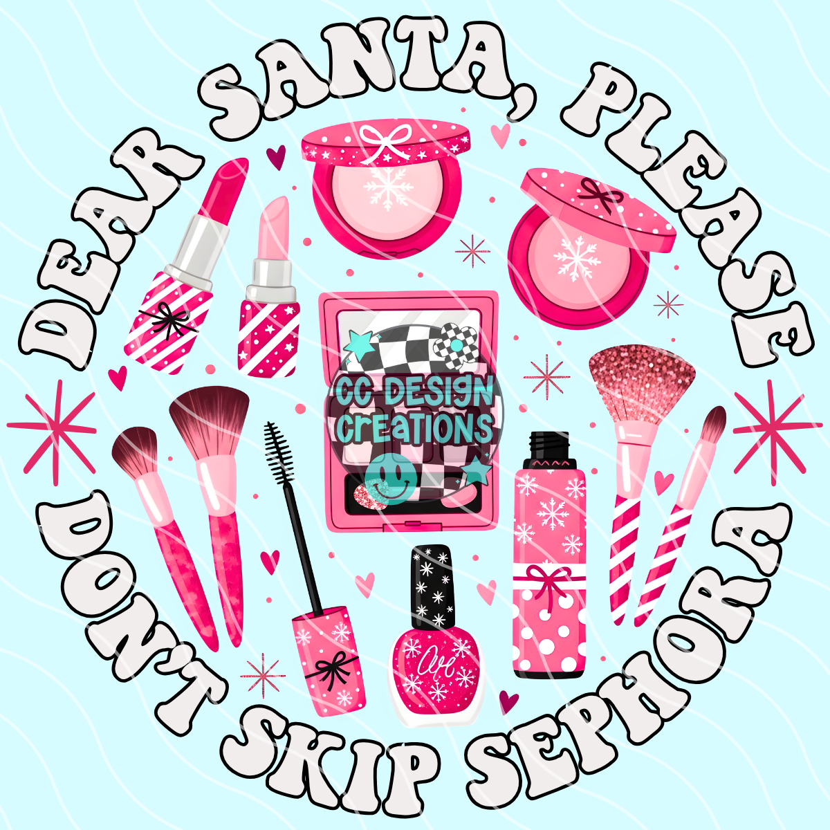 Dear Santa Makeup PNG Digital Download