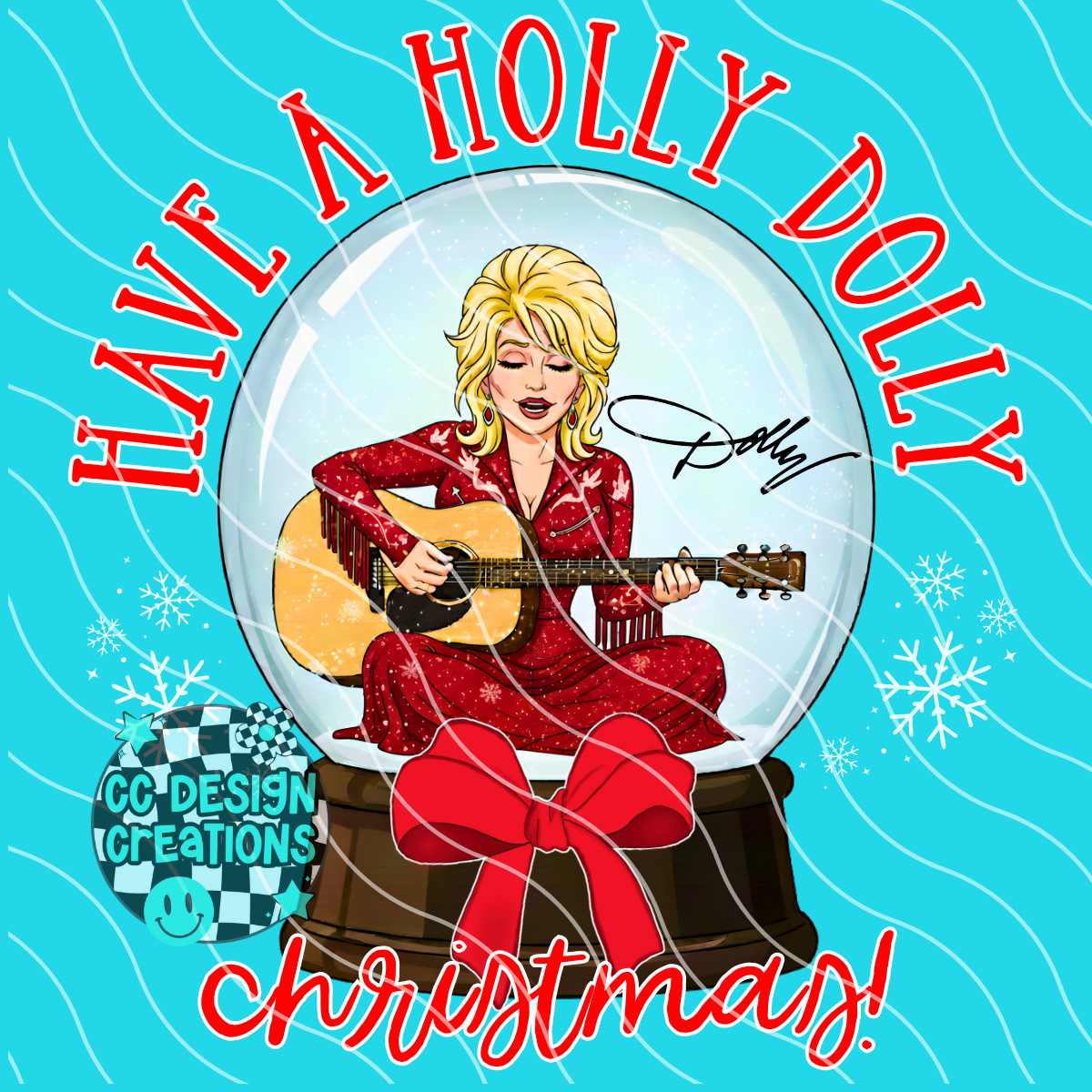 Dolly Snow Globe PNG Digital Download