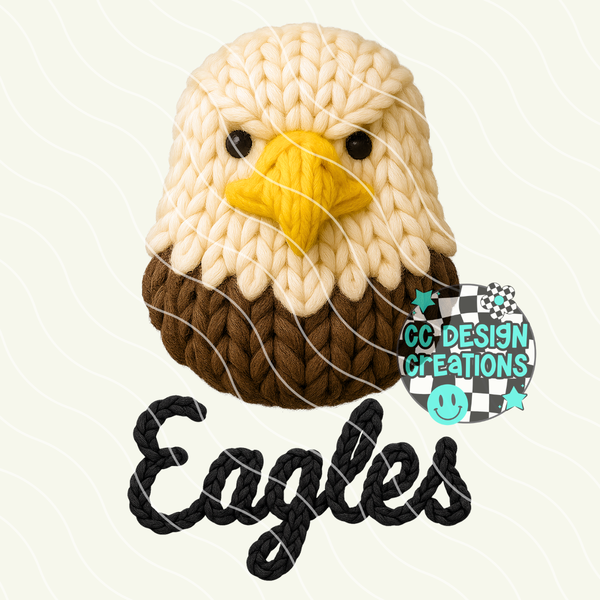 FAUX YARN Eagles Mascot PNG Digital Download