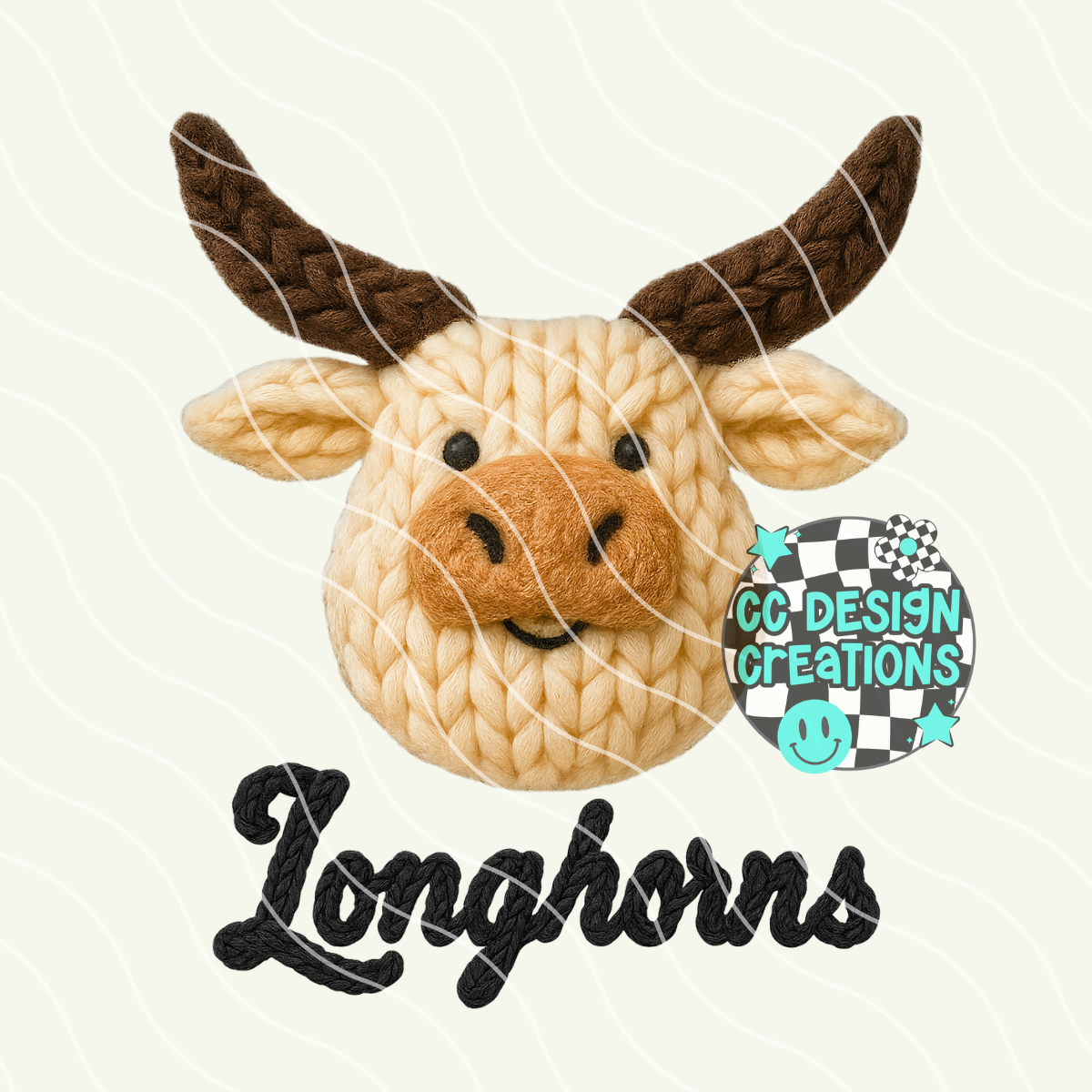 FAUX YARN Longhorns Mascot PNG Digital Download