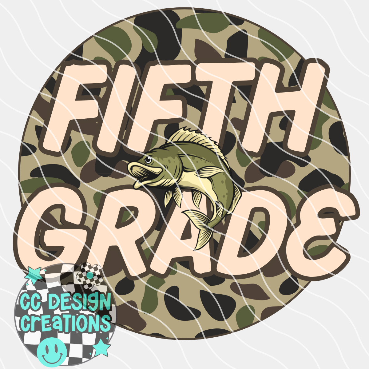 Camo BTS Fifth Grade PNG Digital Download