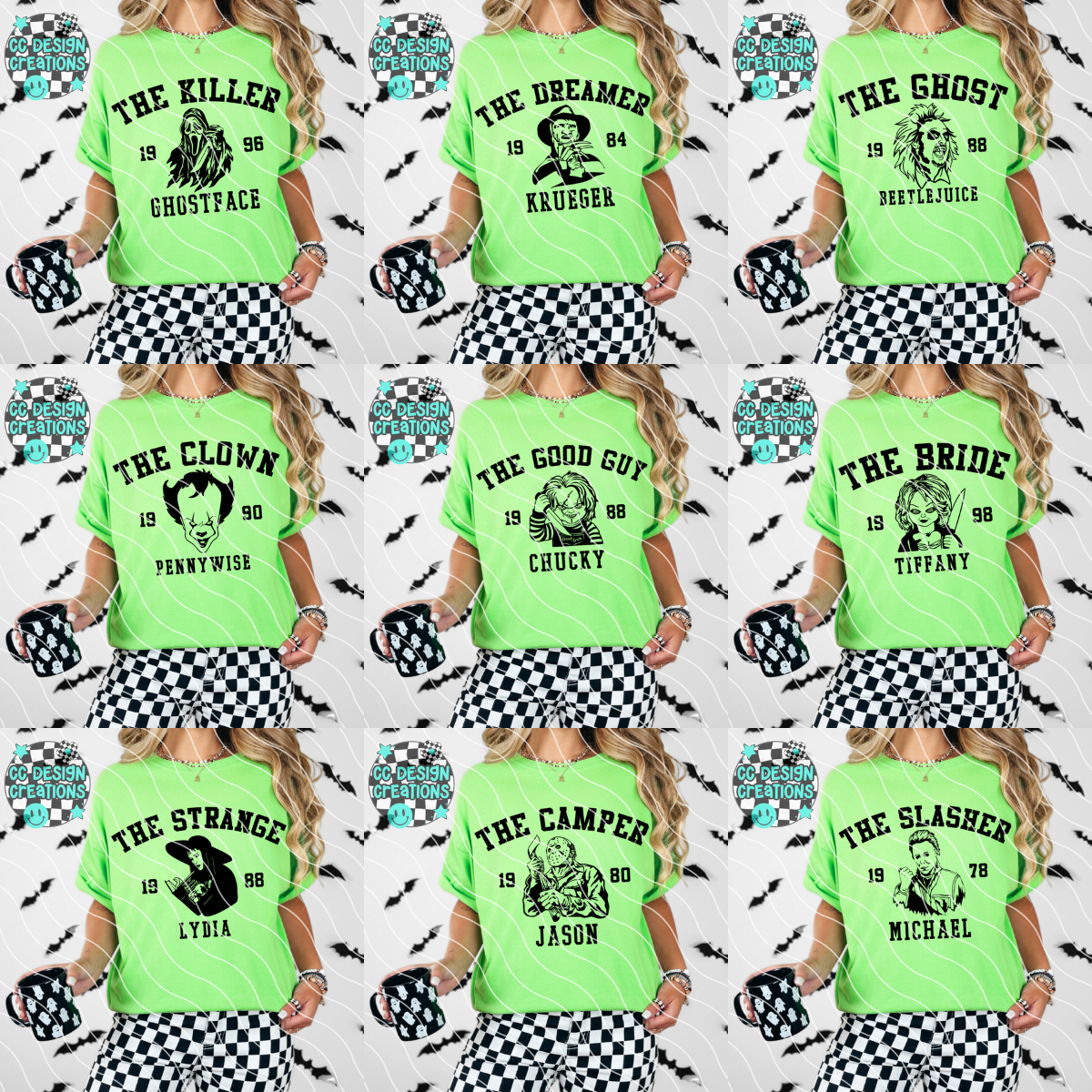 Horror Varsity Bundle PNG Digital Download