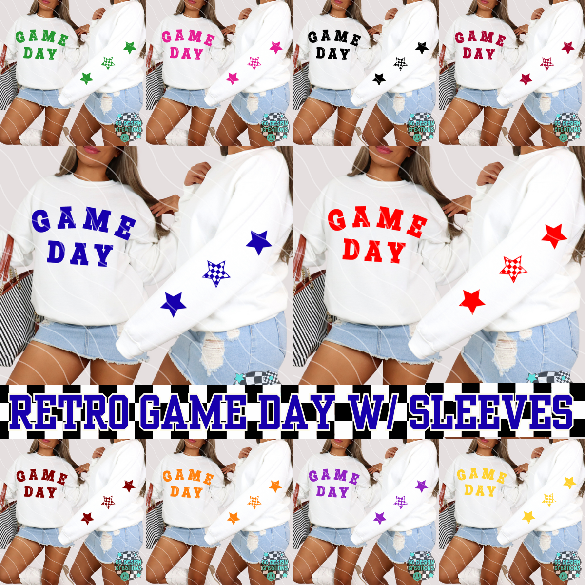 Retro Game Day BUNDLE PNG Digital Download