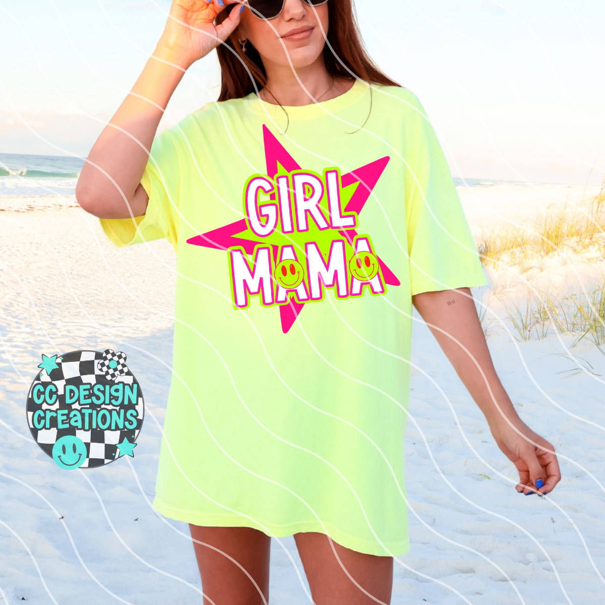 Gi rl Mama Smiley PNG Digital Download
