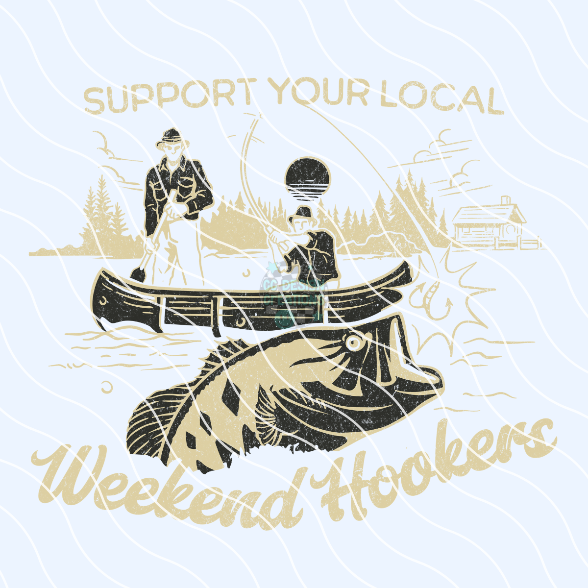 Weekend Hookers Fishing PNG Digital Download