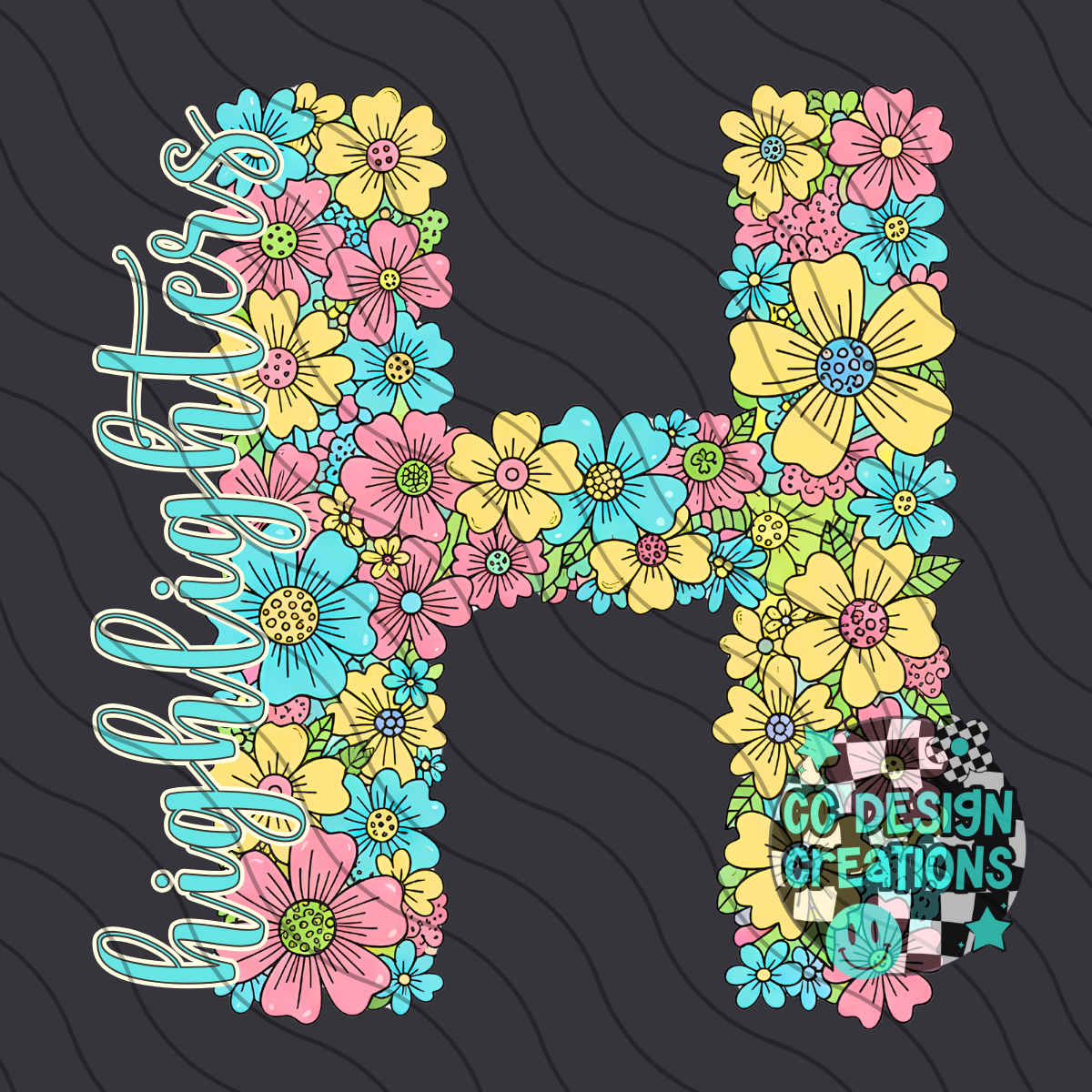 Highlighters Floral Mascot PNG Digital Download
