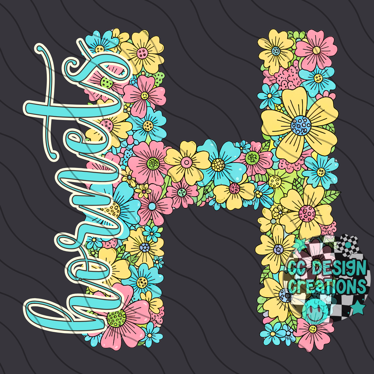 Hornets Floral Mascot PNG Digital Download