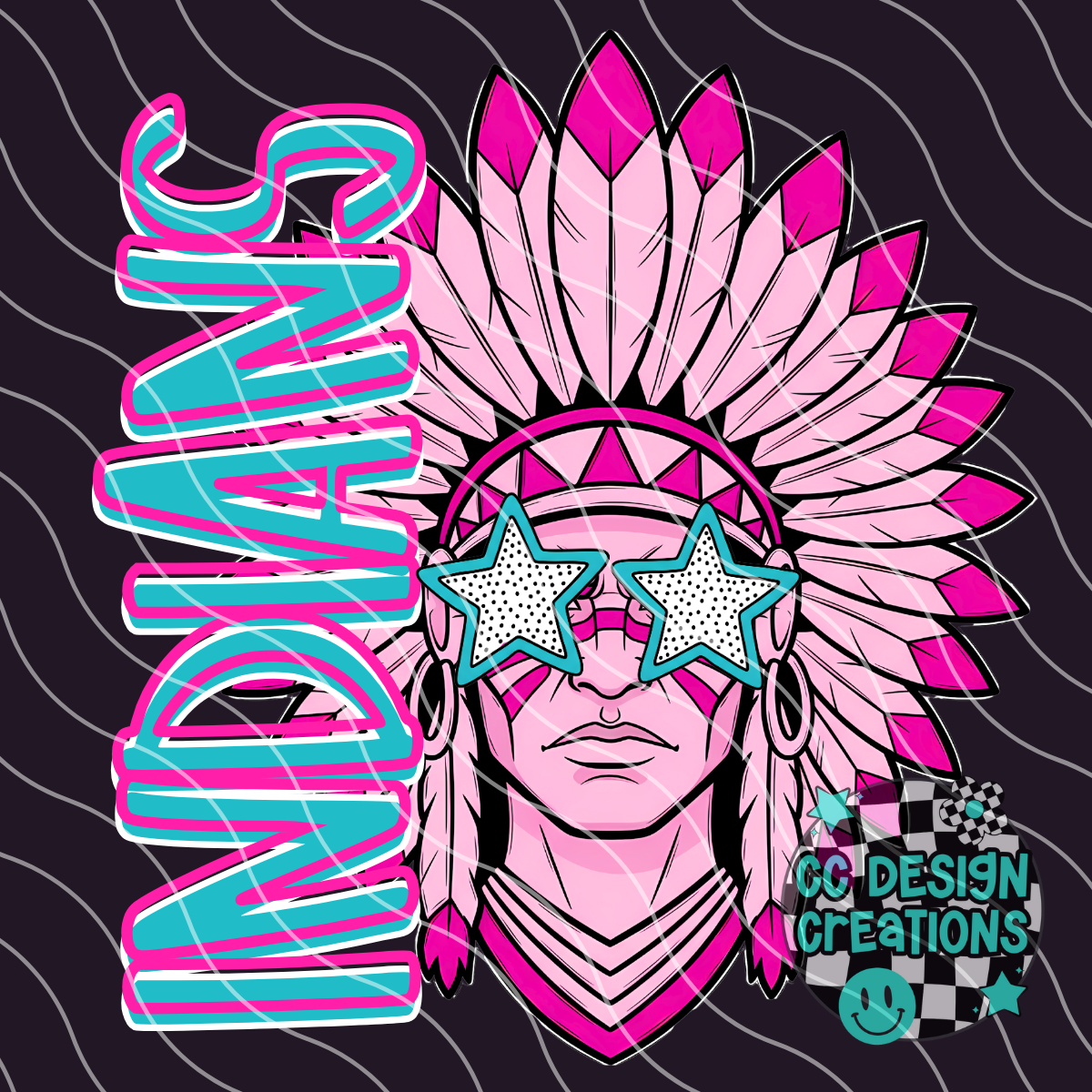 Indians Preppy Mascot PNG Digital Download